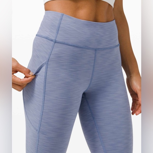 Invigorate High-Rise Tight 25", Size 6, Heathered Water Drop - Picture 2 of 5